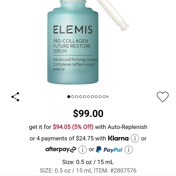 NIB ELEMIS PRO-COLLAGEN FUTURE RESTORE SERUM - Picture 3 of 14